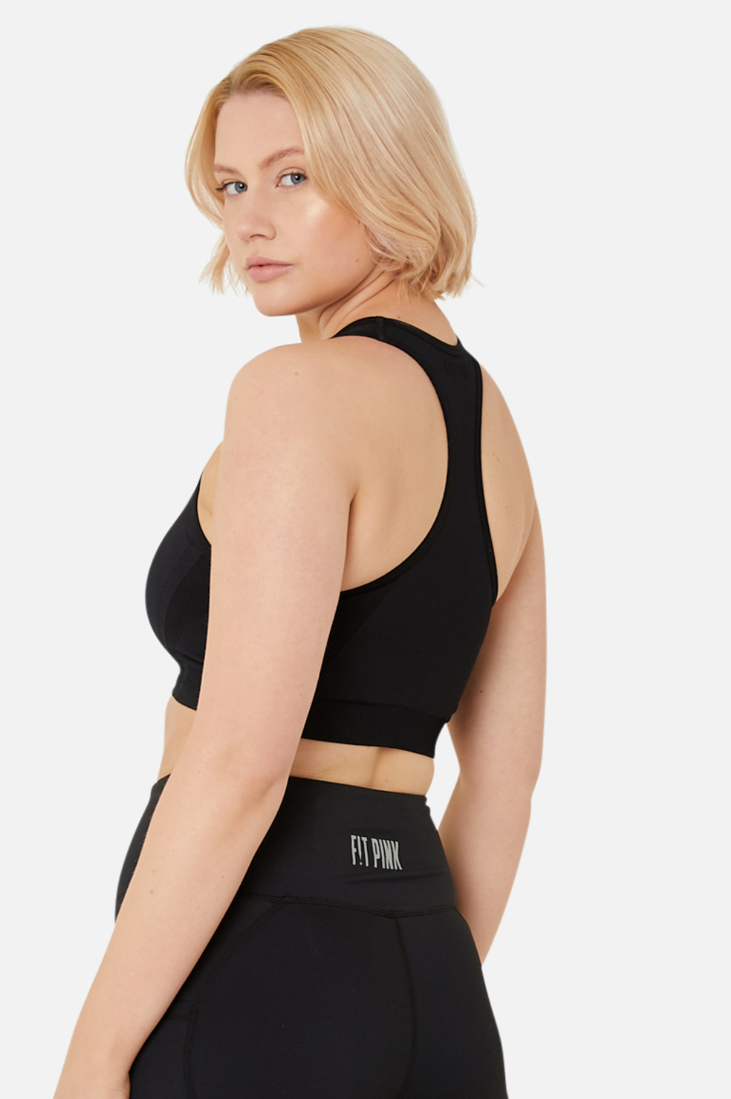 FitPink Seamless Sports Bra in Black