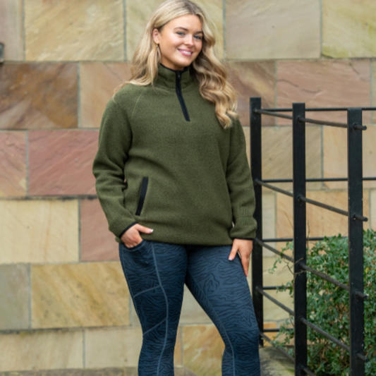 Pocket Fleece - Khaki & Black