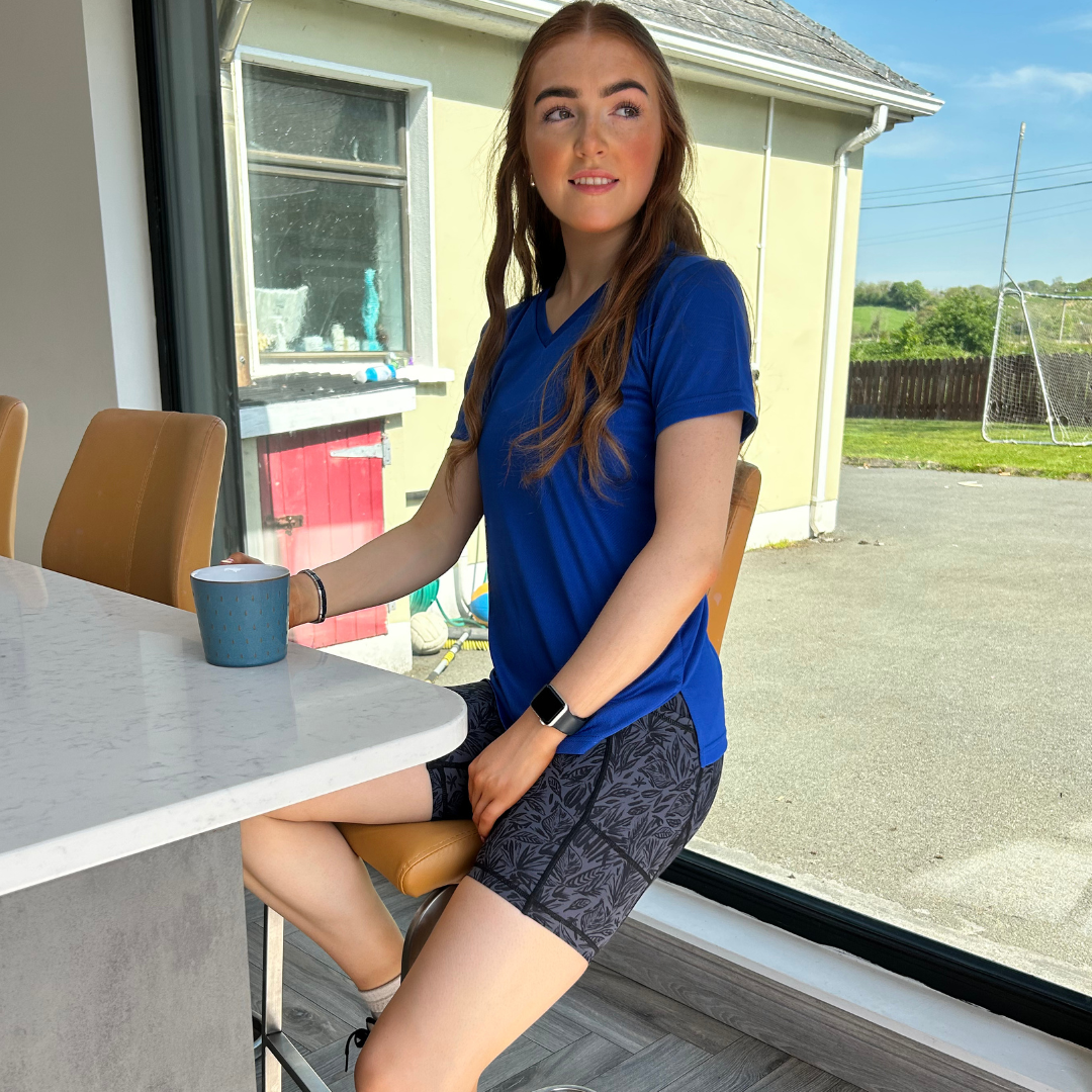 Elevate 8” Gym Shorts - Abstract Grey Leaf