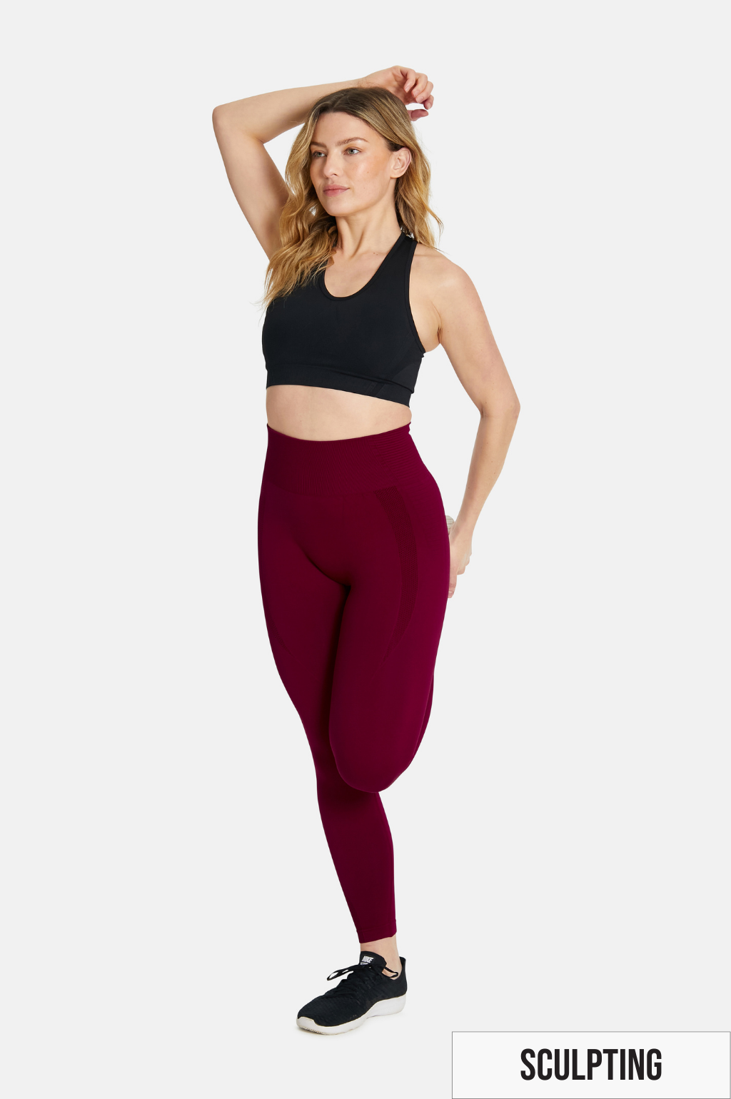 Seamless Compression Leggings V2 in Burgundy