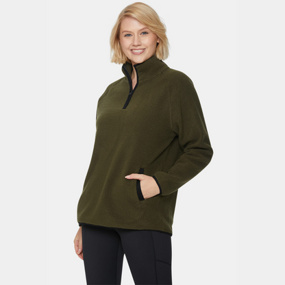 Pocket Fleece - Khaki & Black