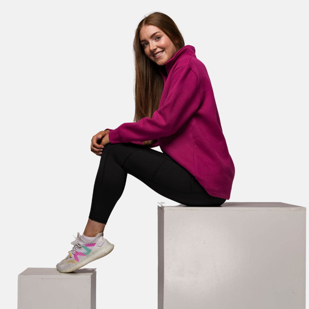 Signature Half-Zip Jumper - Magenta