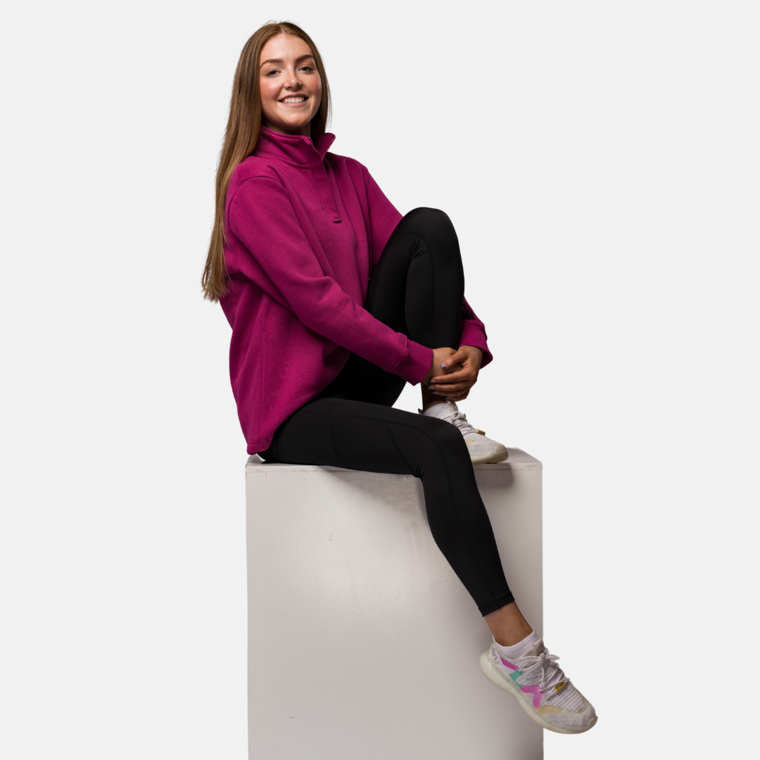 Signature Half-Zip Jumper - Magenta