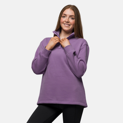 Signature Half-Zip Jumper - Lilac