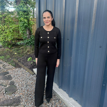 Black Gold Button Co-Ord