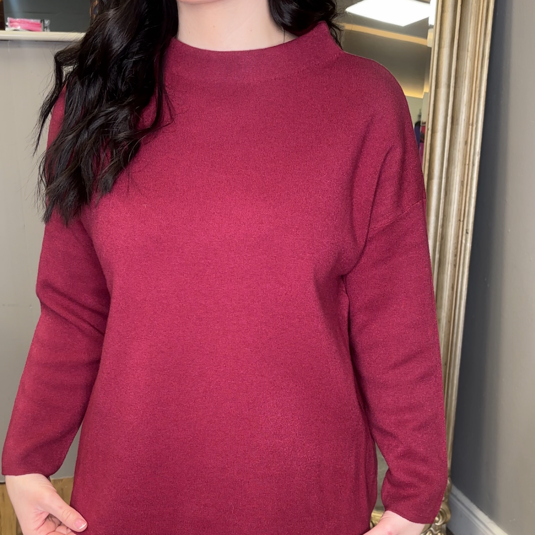 Burgundy Knit 2 Piece Set