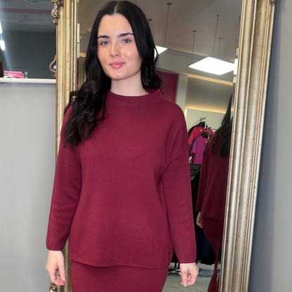 Burgundy Knit 2 Piece Set