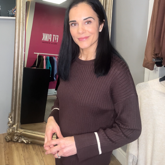 Brown Ribbed Co-Ord
