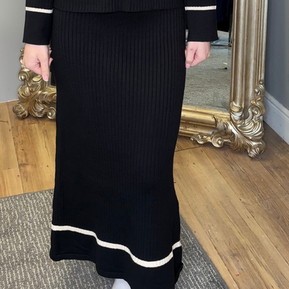 Black Ribbed 2 Piece Set