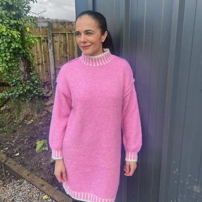 Pink Wool Mix Dress