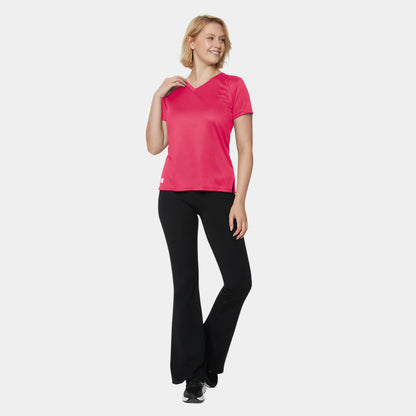 Lightweight Sports T-Shirt V-Neck Pink