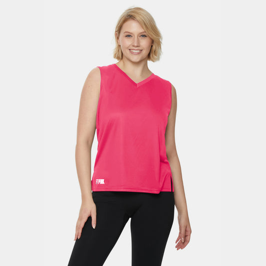 Lightweight Sports Vest V-Neck Pink